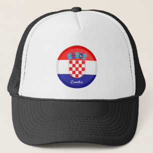 Kroatische vlag en Kroatische vakantie-/sportfans Trucker Pet