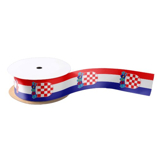 Kroatische vlag en Kroatische verjaardag, sport/tr Satijnen Lint (Spoel)