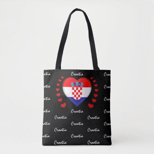 Kroatische vlag en -mode tote bag (Voorkant)