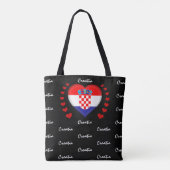 Kroatische vlag en -mode tote bag (Achterkant)