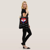 Kroatische vlag en -mode tote bag (Op model)