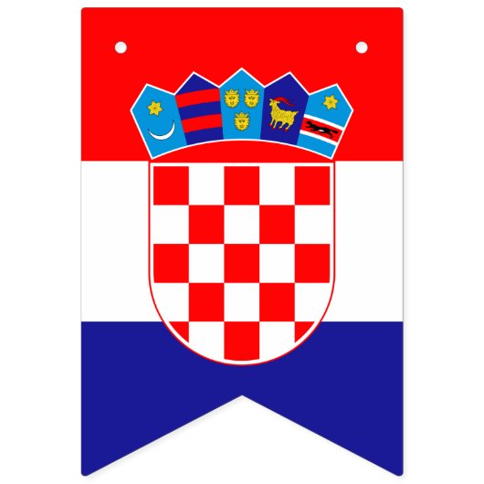 Kroatische vlag en partij Kroatische banners / bru (Eerste vlag)