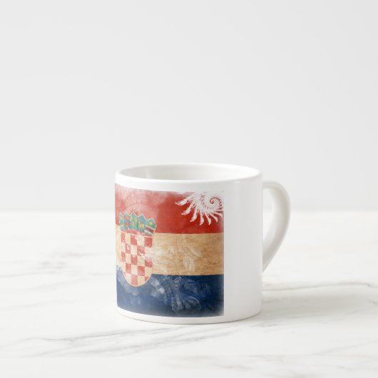 Kroatische vlag espresso kop (Voorkant rechts)