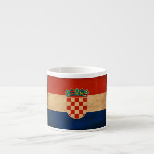 Kroatische vlag espresso kop