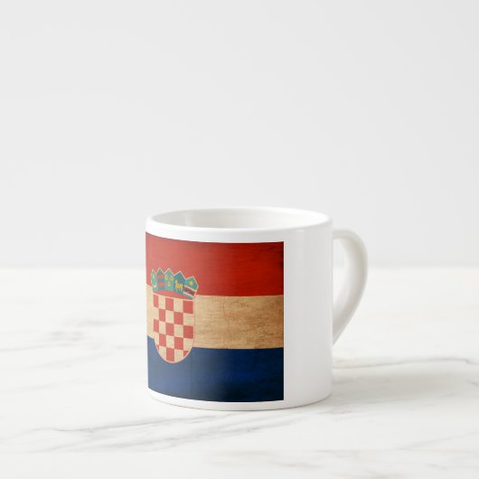 Kroatische vlag espresso kop (Voorkant rechts)