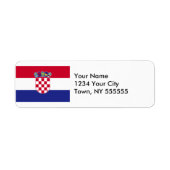 Kroatische vlag etiket (Voorkant)