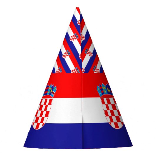 Kroatische vlag feesthoedjes (Achterkant)