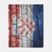Kroatische vlag fleece deken (Voorkant)