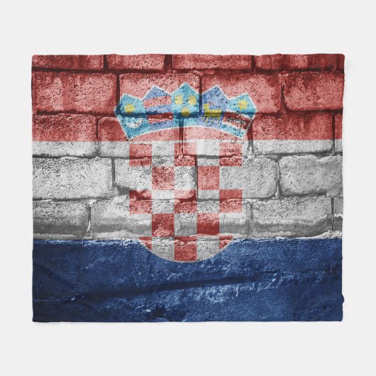 Kroatische vlag fleece deken (Voorkant (Horizontaal))