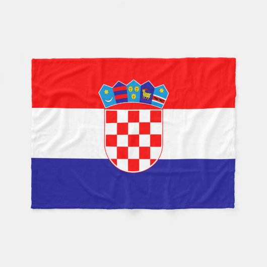 Kroatische vlag fleece deken (Voorkant (Horizontaal))