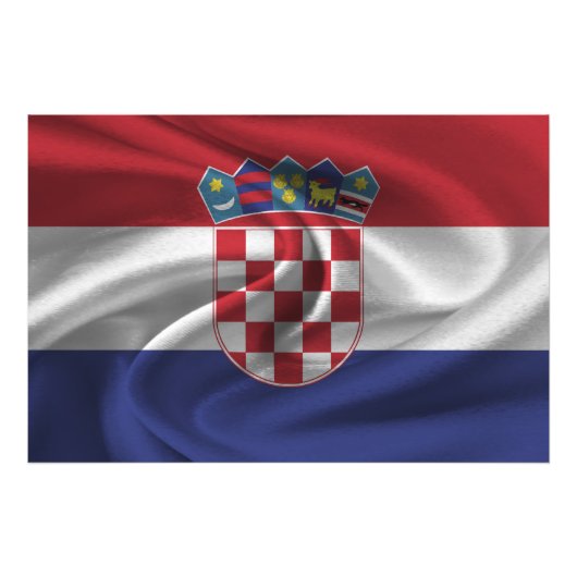 Kroatische vlag foto afdruk (Voorkant)