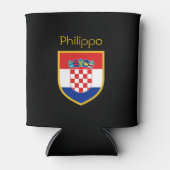 Kroatische vlag gepersonaliseerd blikjeskoeler (Voorkant)