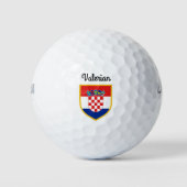 Kroatische vlag gepersonaliseerd golfballen (Voorkant)