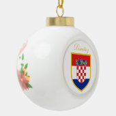 Kroatische vlag gepersonaliseerd keramische bal ornament (Links)
