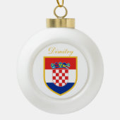 Kroatische vlag gepersonaliseerd keramische bal ornament (Voorkant)