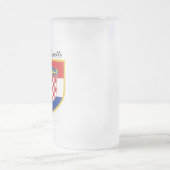 Kroatische vlag gepersonaliseerd matglas bierpul (Center)