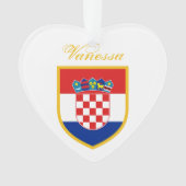 Kroatische vlag gepersonaliseerd ornament (voorkant)