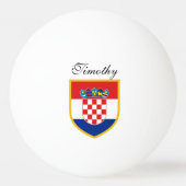 Kroatische vlag gepersonaliseerd pingpongbal (Voorkant)