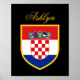 Kroatische vlag gepersonaliseerd poster