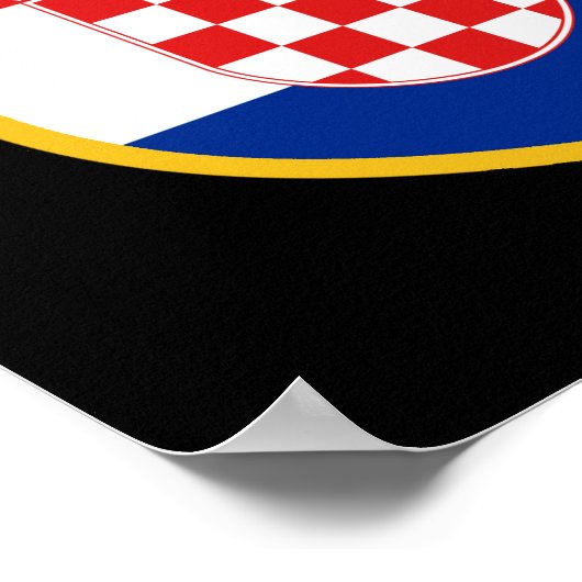Kroatische vlag gepersonaliseerd poster (Hoek)