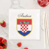 Kroatische vlag gepersonaliseerd servetten (Insitu)