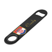 Kroatische vlag gepersonaliseerd speed flessenopener (Voorkant Gekanteld)