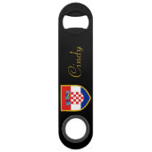 Kroatische vlag gepersonaliseerd speed flessenopener (Voorkant)