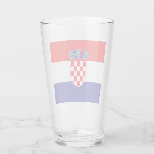 Kroatische vlag  glas (Achterkant)