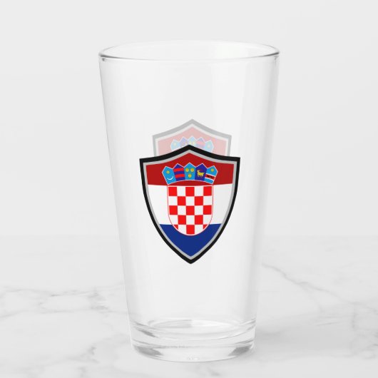 Kroatische vlag glas (Achterkant)