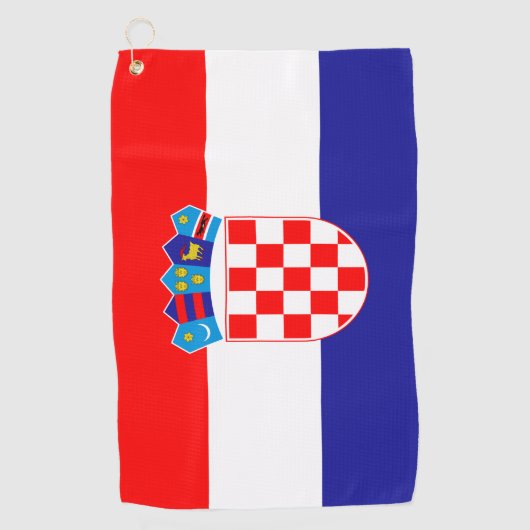 Kroatische vlag Golf Towel Golfhanddoek (Voorkant)