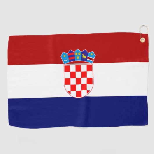 Kroatische vlag golfhanddoek (Horizontaal)