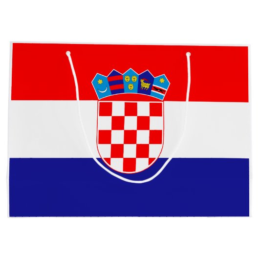 Kroatische vlag groot cadeauzakje (Achterkant)