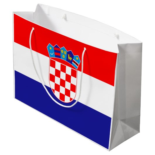 Kroatische vlag groot cadeauzakje (Achterkant Gekanteld)