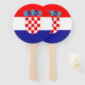 Kroatische vlag handwaaier (Voorkant en achterkant)