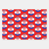Kroatische vlag, hart en Kroatische Mode / cadeaus Inpakpapier Vel (Voorkant 3)
