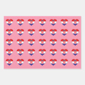 Kroatische vlag, hart en Kroatische Mode / cadeaus Inpakpapier Vel (Voorkant 2)