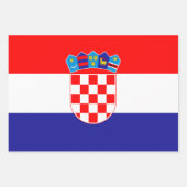 Kroatische vlag, hart en Kroatische Mode / cadeaus Inpakpapier Vel (Voorkant)