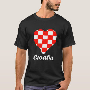 Kroatische Vlag Hart Kroatische Roots Kroatische T T-shirt