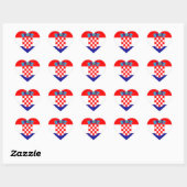 Kroatische vlag hart sticker (Vel)