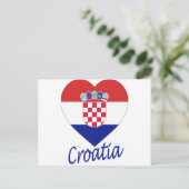 Kroatische vlag Heart Briefkaart (Staand voorkant)