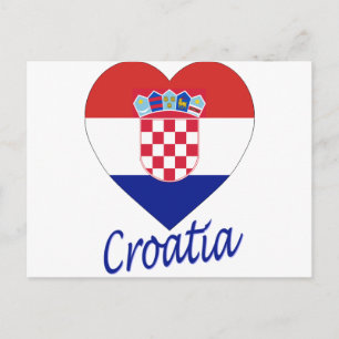 Kroatische vlag Heart Briefkaart