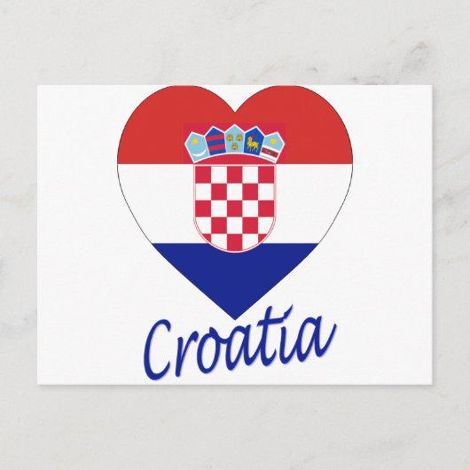 Kroatische vlag Heart Briefkaart (Voorkant)