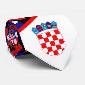 Kroatische vlag - Heart Pattern Kroatië Nationale  Stropdas (Opgerold)