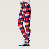 Kroatische vlag - Heart Pattern Leggings (Links)
