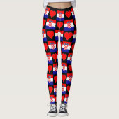 Kroatische vlag - Heart Pattern Leggings (Voorkant)