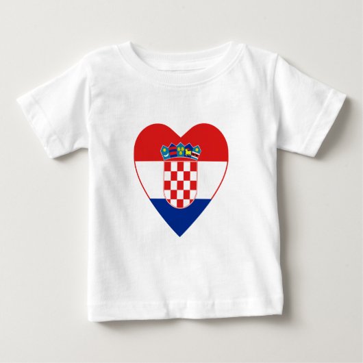 Kroatische vlag Heart T-Shirt (Voorkant)