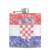 Kroatische vlag heupfles (Voorkant)