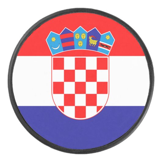Kroatische vlag hockey puck (Voorkant)