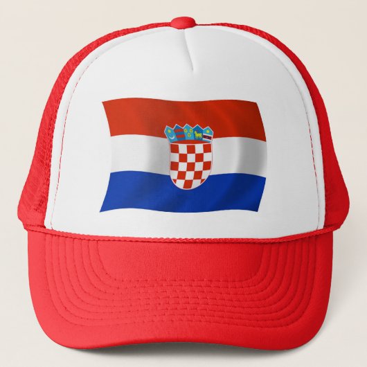 Kroatische vlag hoed trucker pet (Voorkant)