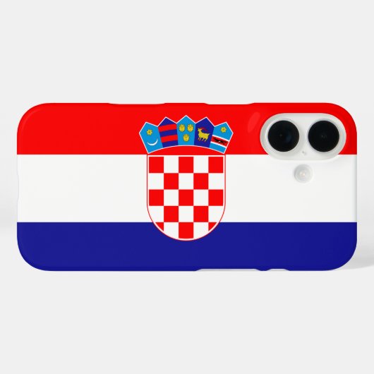Kroatische vlag Hrvatska Zastava Case-Mate iPhone Case (Achterkant (horizontaal))
